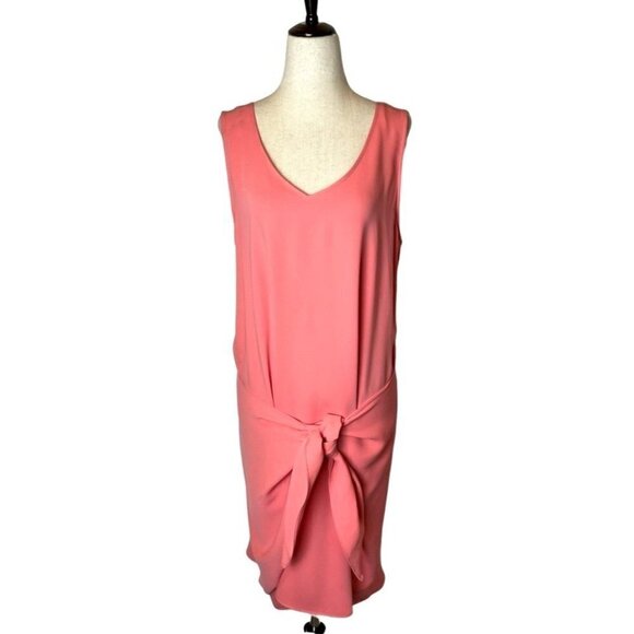 Drew by Anthropologie Pink Sleeveless Tie Waist Morgan Dress Size L - Picture 1 of 11